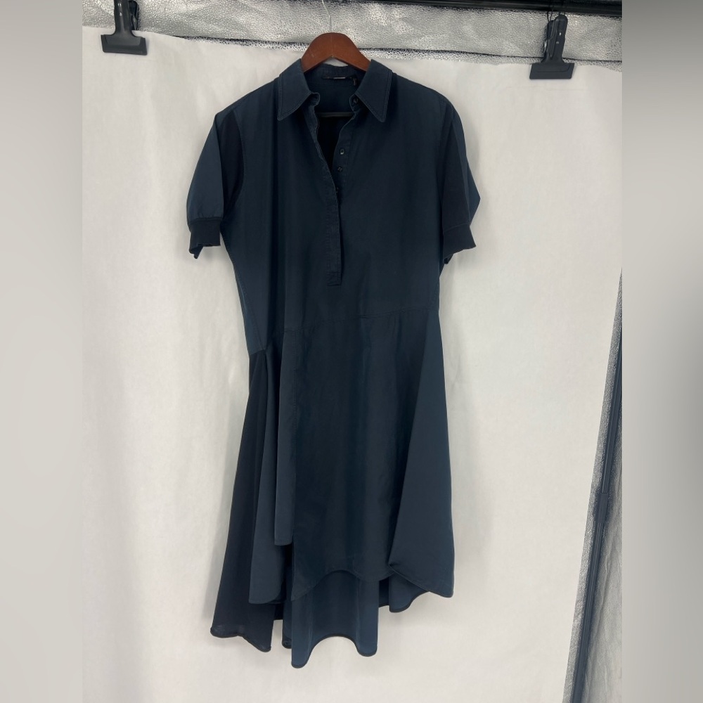 Agnona Asymmetrical Short-Sleeve Shirt Dress